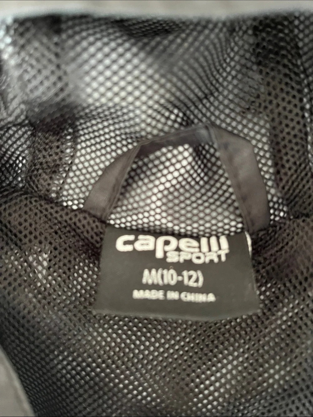 Capelli of New York Black Hooded Rain Jacket with Blue Rush Logo